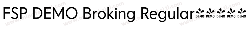 FSP DEMO Broking Regular字体转换